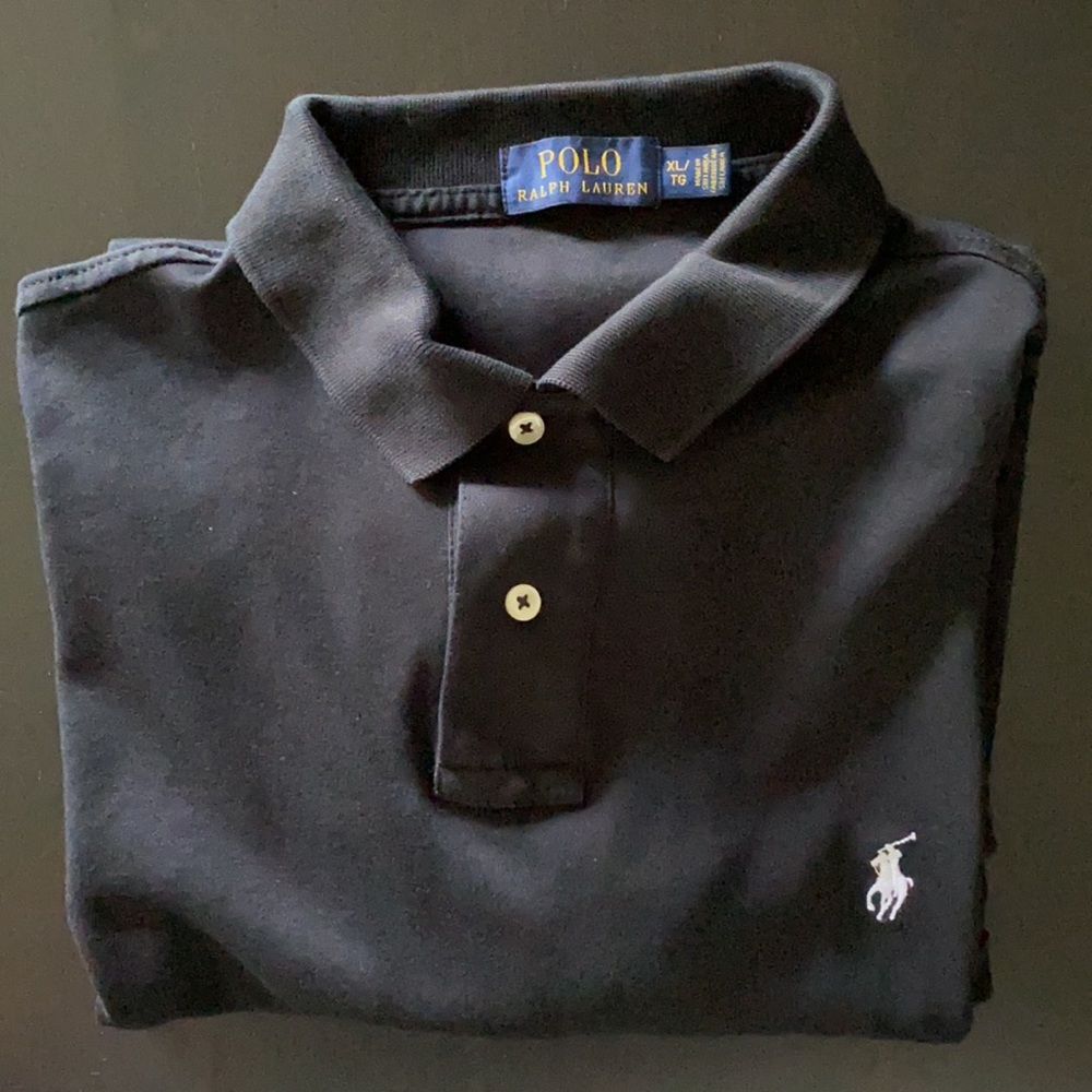 Ralph Lauren Men’s Short Sleeve Black Polo - Large